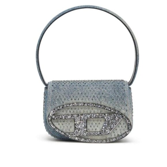 Diesel 1DR crystal-embellished Bag - Blue Denim - Picture 1 of 14